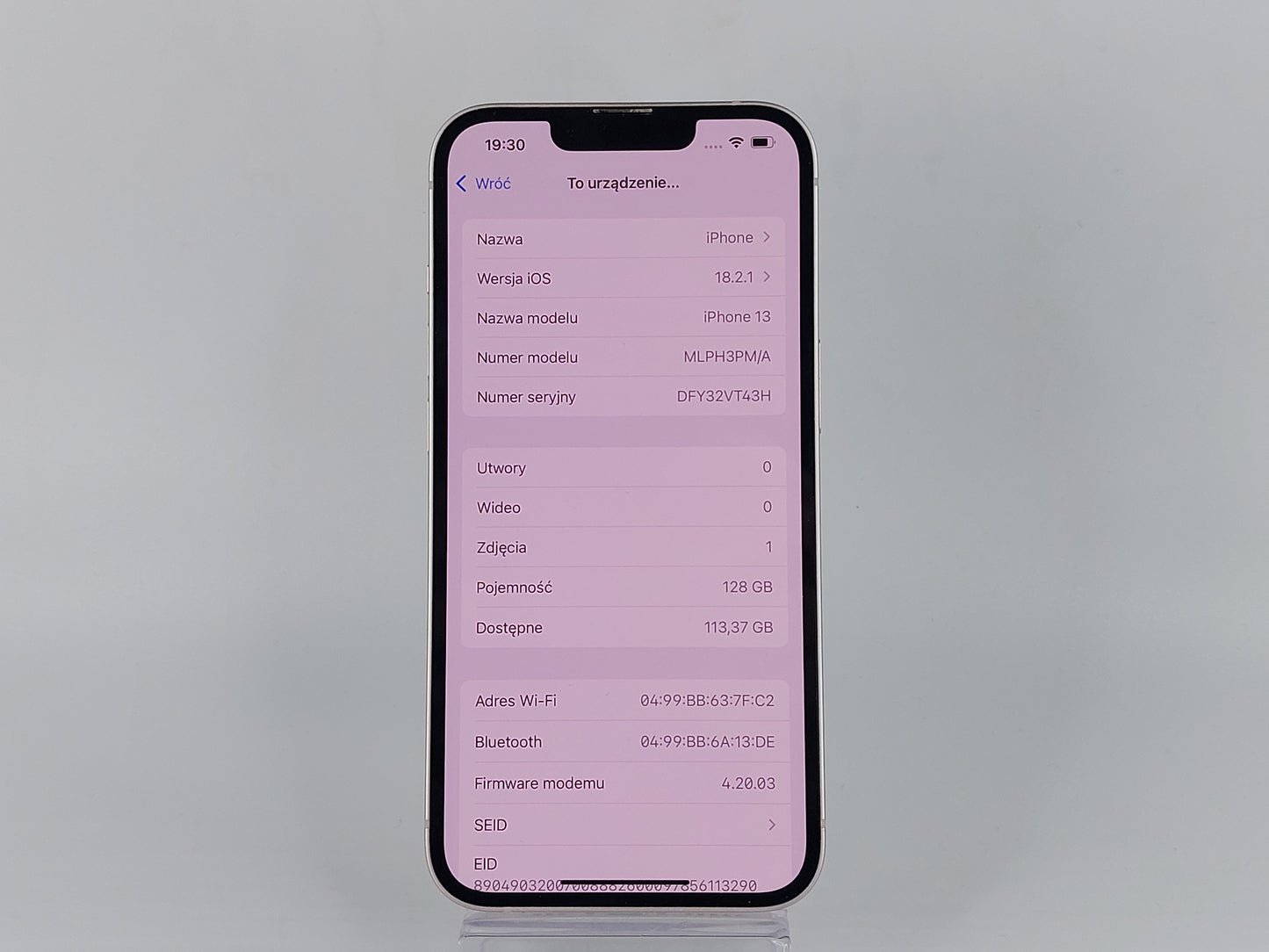 iPhone 13 128GB, 80%, Różowy - Stan bardzo dobry