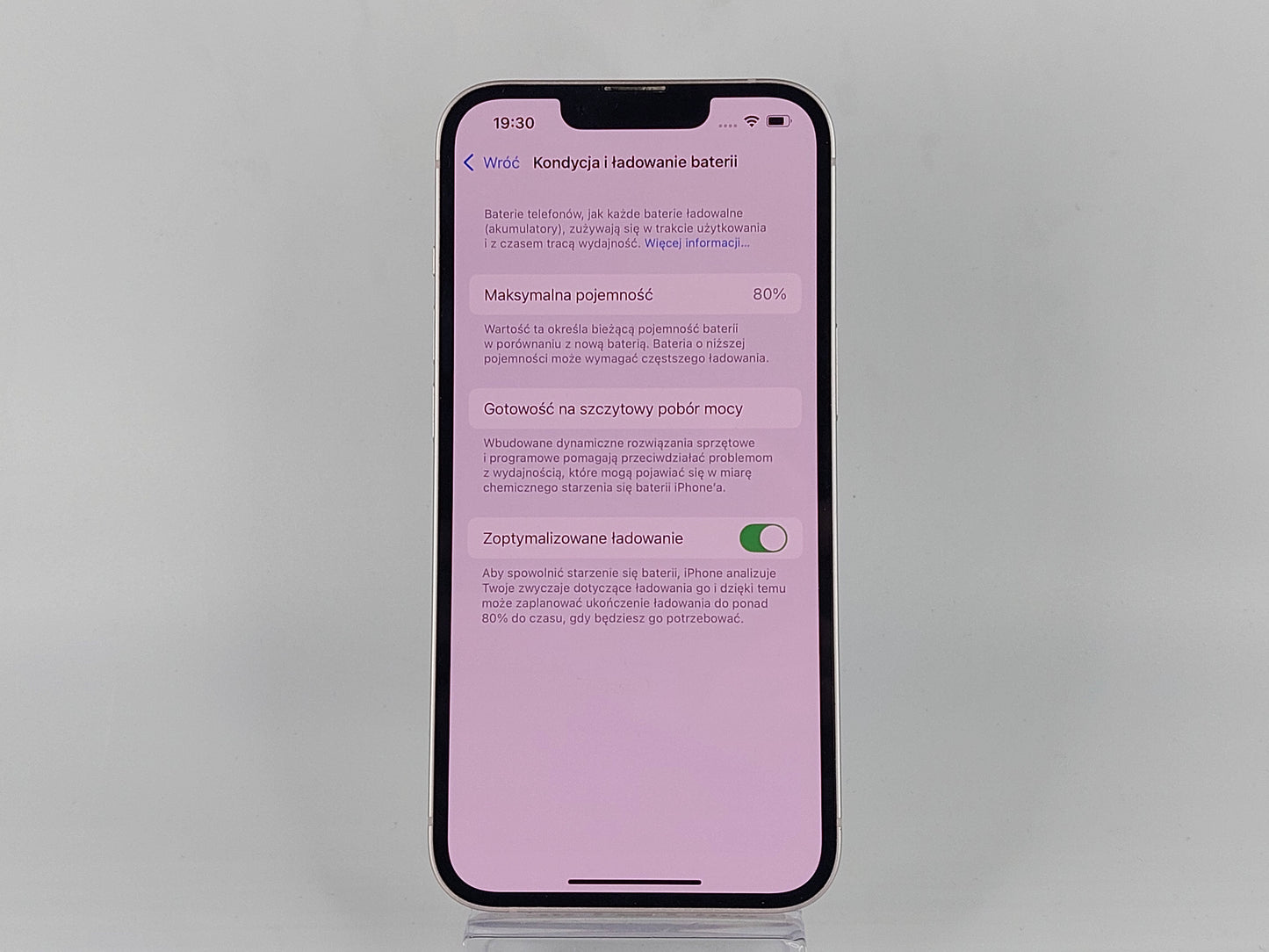 iPhone 13 128GB, 80%, Różowy - Stan bardzo dobry