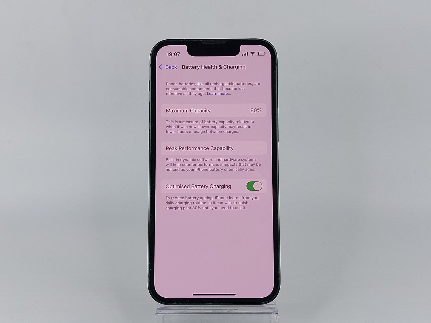 iPhone 13 mini 128GB, 80% Zielony - Stan Bardzo Dobry