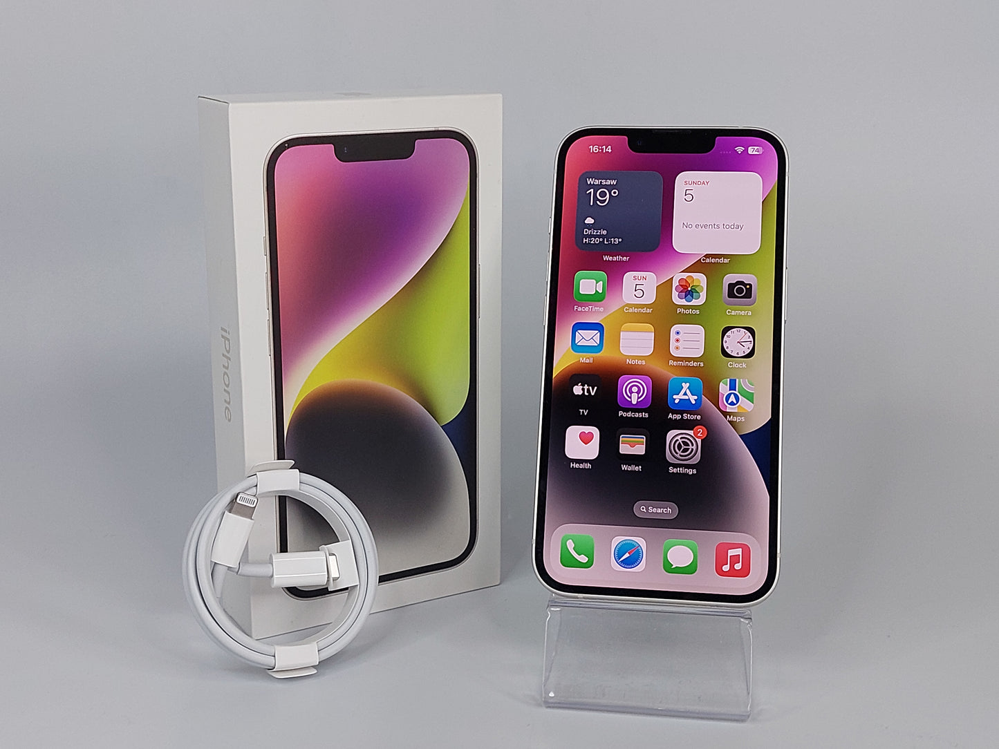 Apple iPhone 14 128GB, 83%, biały – stan idealny